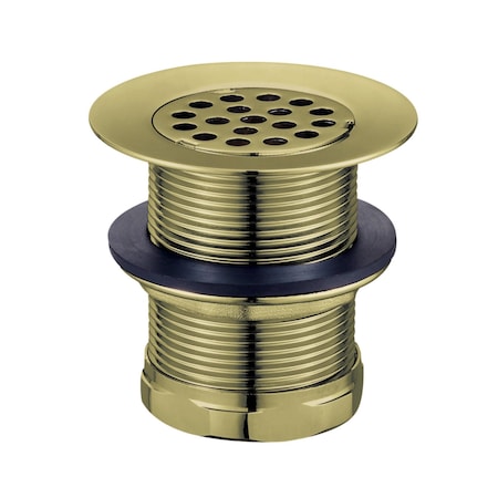 Kingston Brass 2Inch Brass Grid BarUtility Sink Drain, Antique Brass KBU1003